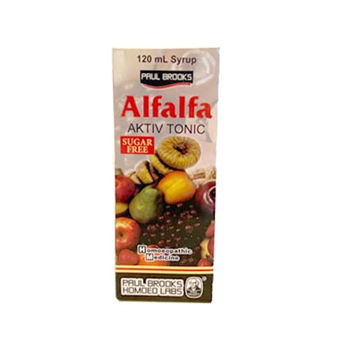 Paul Brooks Alfalfa Aktiv Syp (sugar Free) 120ml (appetizer And General Tonic)
